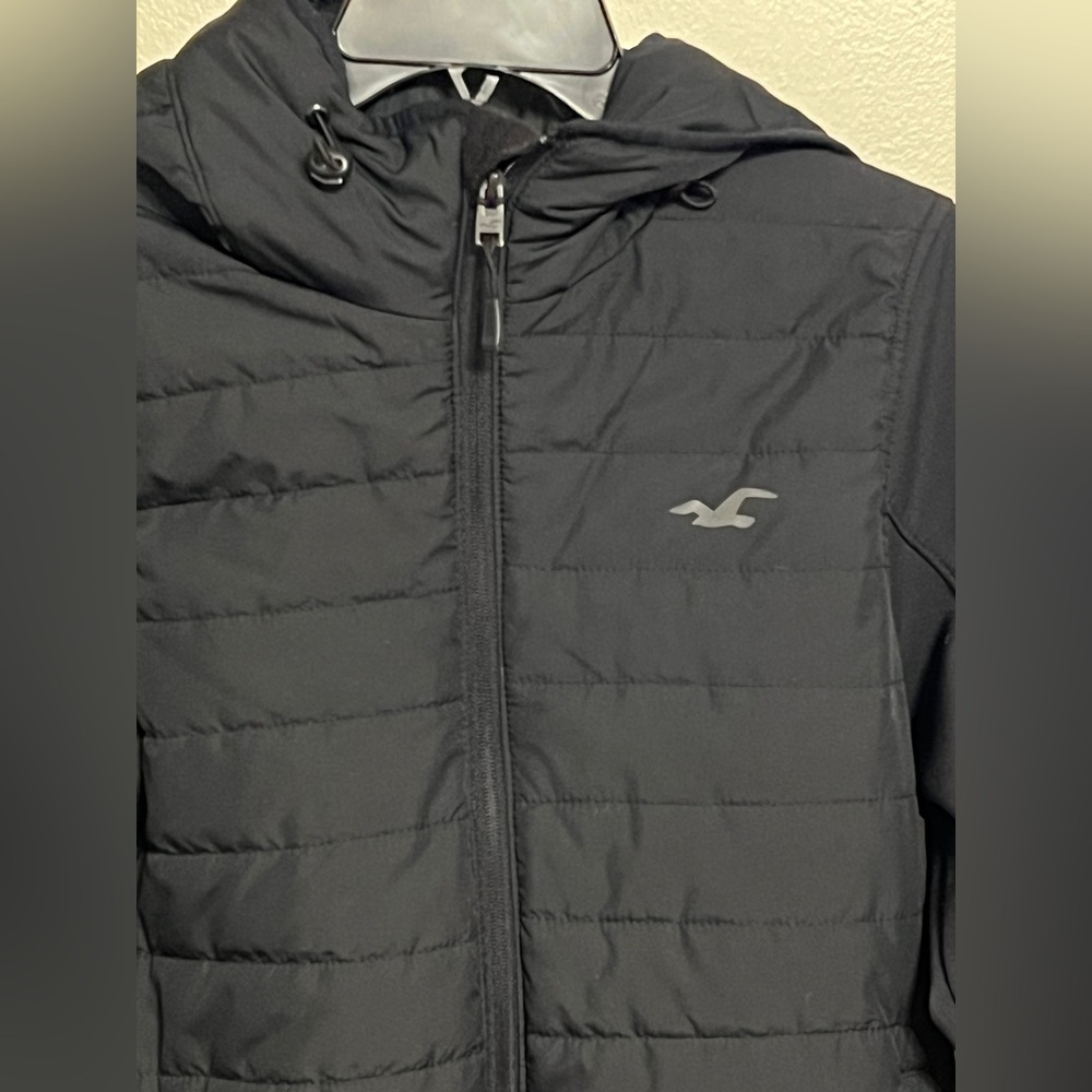 Hollister Black lightweight Jacket with Hood, size XS - Picture 3 of 11